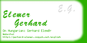 elemer gerhard business card